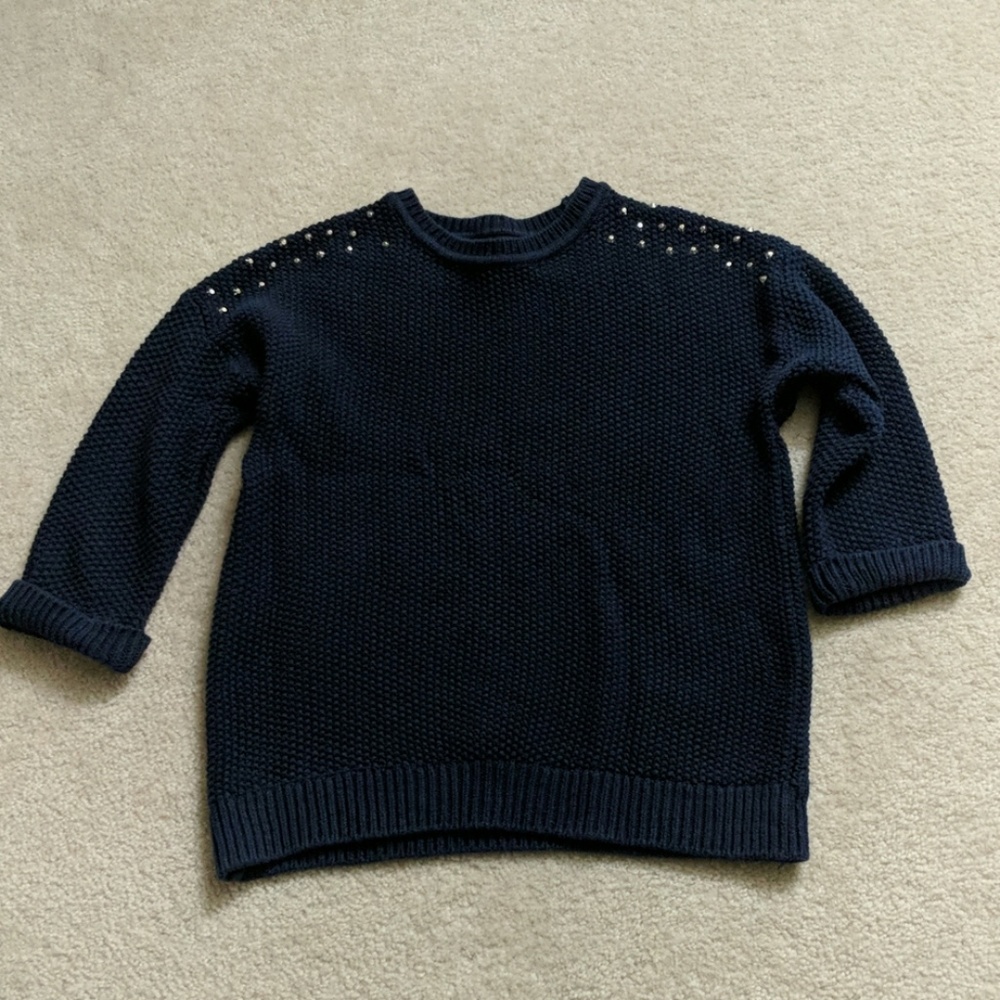 TOPSHOP Knit sweater with Embellished Shoulders